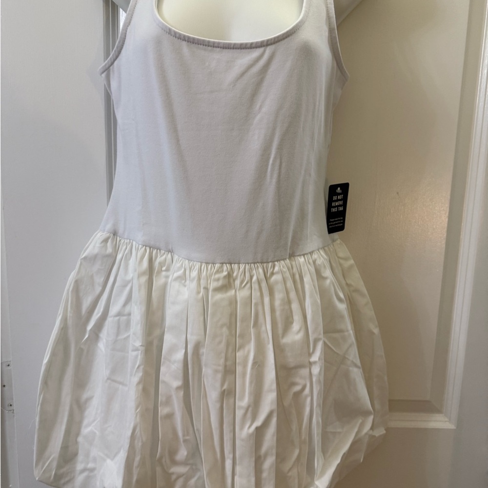 Express White Casual Sleeveless Bubble Dress